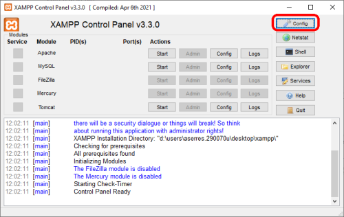 Xampp ControlPanel